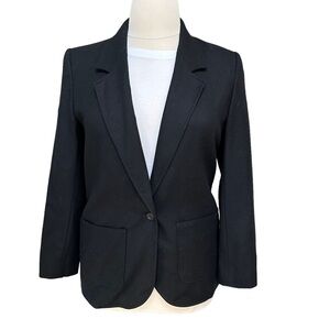 Vintage Pendleton One Button Wool Blazer in Black Size:‎ 12